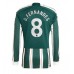 Billige Manchester United Bruno Fernandes #8 Udebane Fodboldtrøjer 2023-24 Langærmet